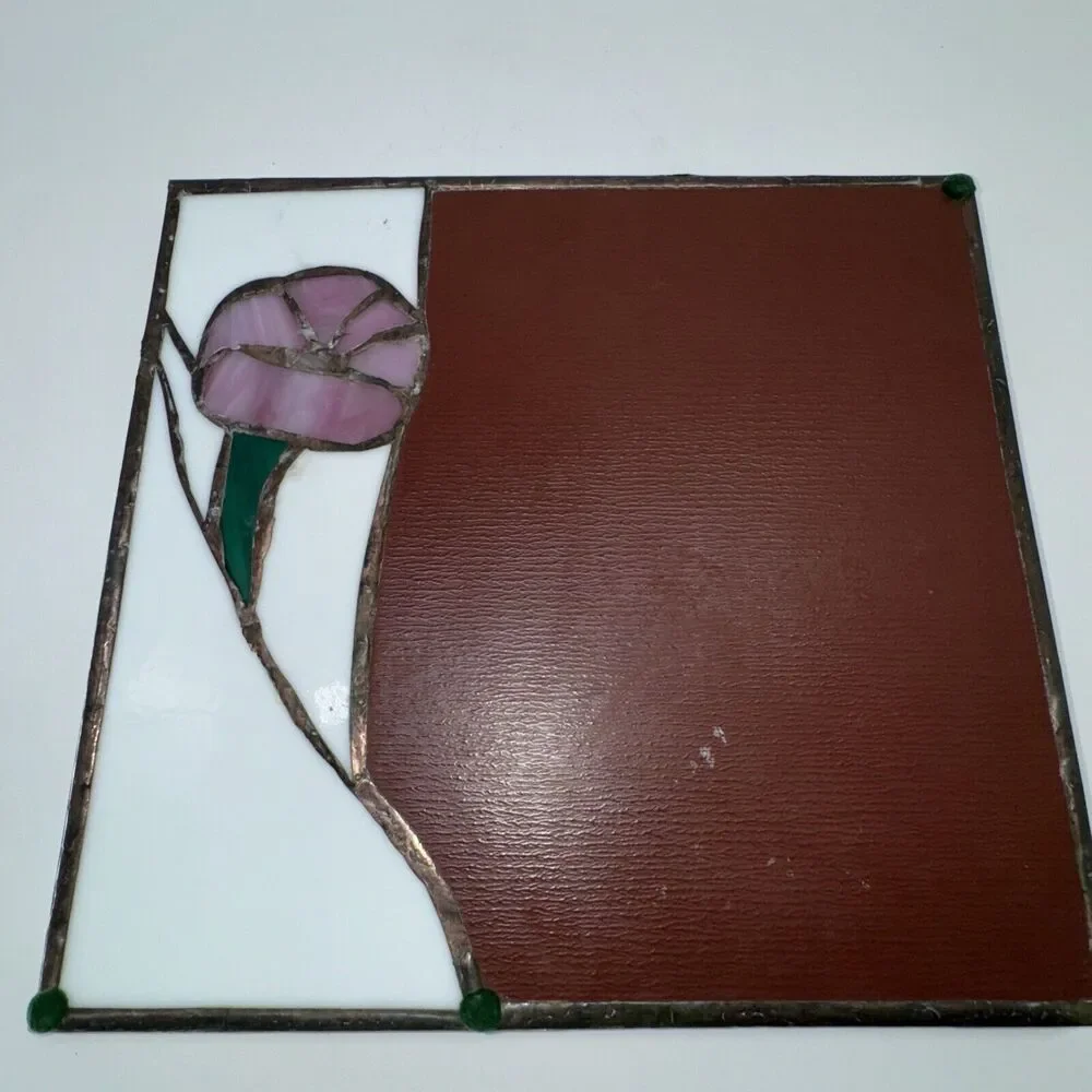 Handmade‎ Stained Glass Square Vanity Mirror Tray 10x10